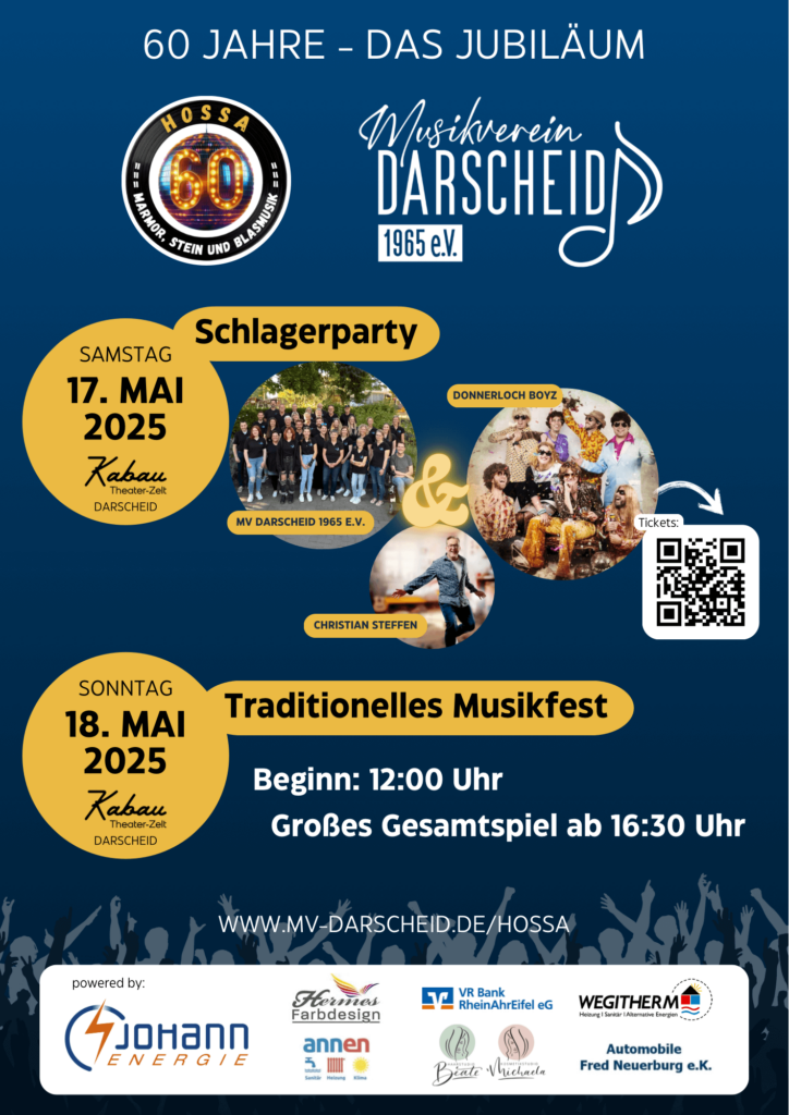 Flyer 60 Jahre - Das Jubliäum Musikverein Darscheid