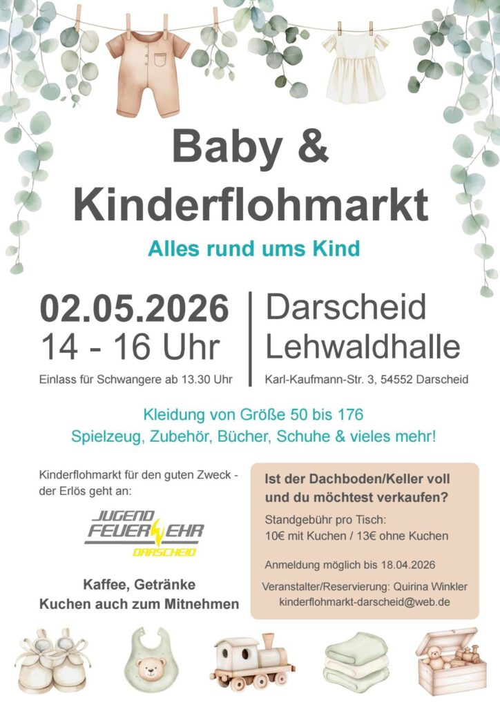 Flyer 1. Baby & Kinderflohmarkt Darscheid