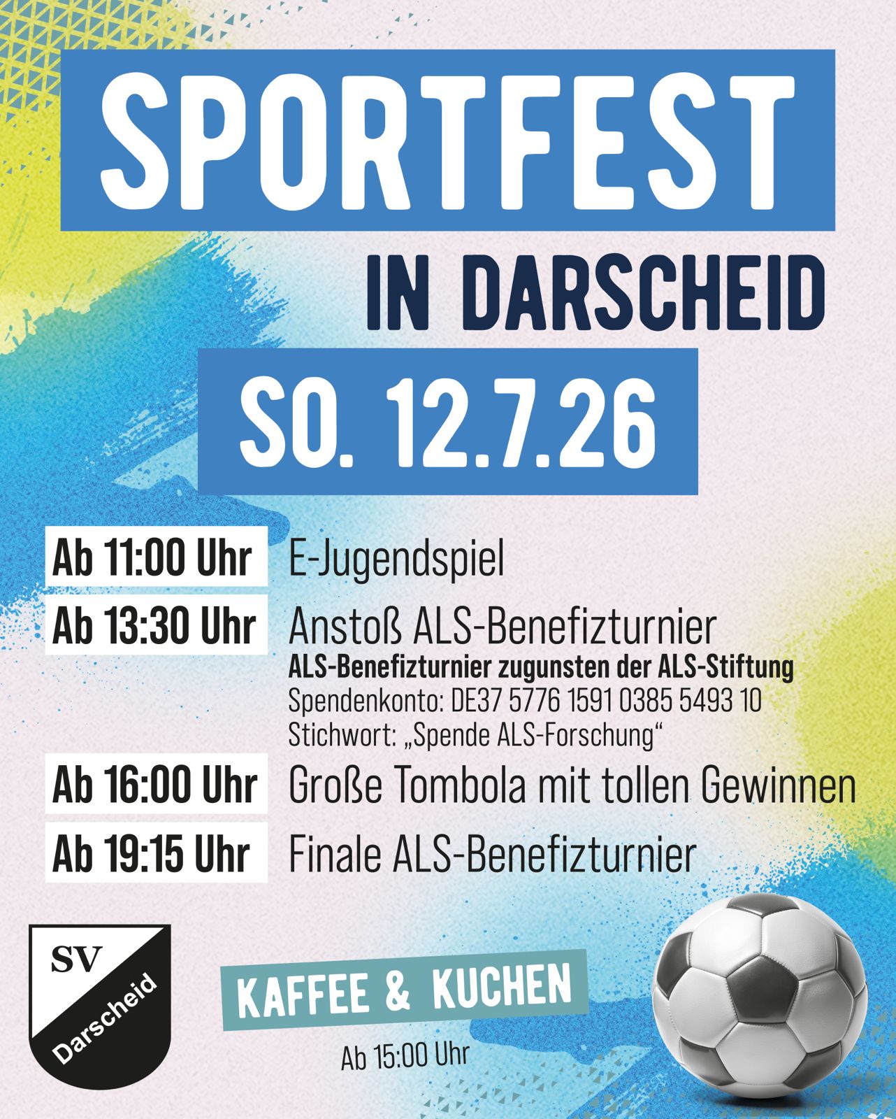 Sportfest in Darscheid, Flyer Sonntag 12.07.2026