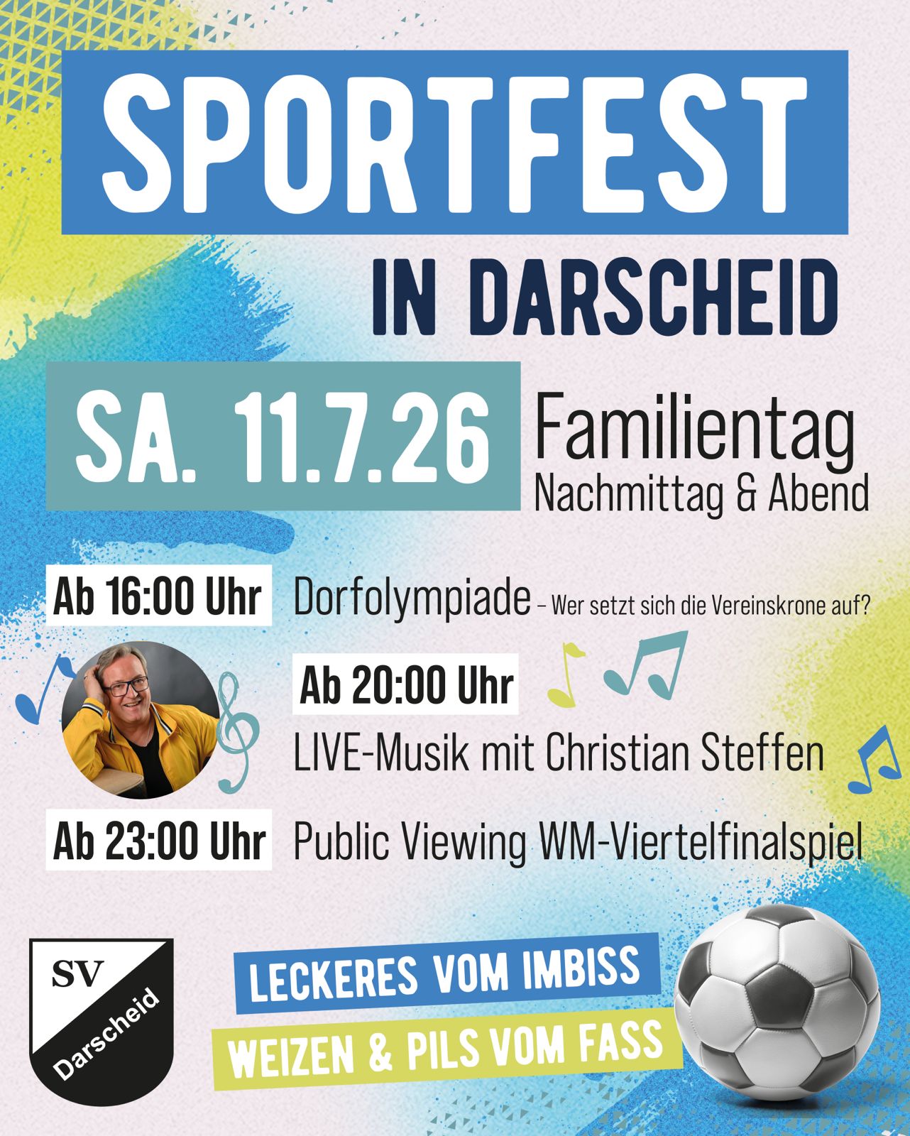 Sportfest in Darscheid, Flyer Samstag 11.07.2026 - Teil 2